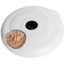 peluvio Nube Futterautomat Katze Nassfutter, Mit Kuehlung, Wi-Fi Smart App Und Manuelle Steuerung, 6 Kammern Zu 150 ml, 4000 mAh Akku, Edelstahlschale, Anti-Jam, Panelsperre