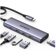 UGREEN 5-in-1 USB-C to HDMI/3*USB 3.0/PD