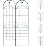 Relaxdays Rankgitter Metall dunkelgrün rechteckig 50,0 x 180,0 cm, 2 St.