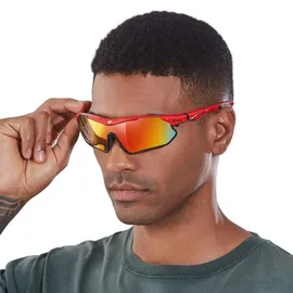 YEAZ Sportbrille SUNRAY rot/schwarz/rot