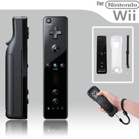 2 in1 Remote Motion Plus Controller Für Nintendo Wii / Wii U “Schwarz”NEU Remote