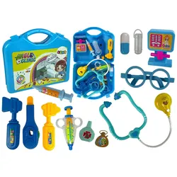 LEAN Toys Spielzeug-Arztkoffer Stethoskop Etui Arztset Koffer Stethoskop Spielzeug Instrumente Brille