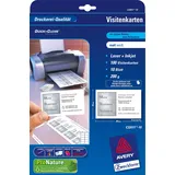 Avery Zweckform C32011-500 vorbedruckbare Superior Visitenkarten, blanko (5.000 Stück, 200g, 85x54 mm, einseitig bedruckbar, matt weiß, 500 Blatt) für Pre-Print-Verfahren geeignet, 5.000 Karten