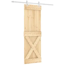 vidaXL Schiebetür rechts 70 x 210 cm Braun/Weiß