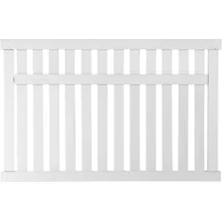 Gartenzaun PLUS "Country", weiß, H:96cm L:150cm, Holz, Stahl, Zaunelemente, Höhe: 96 cm, Gesamtlänge: 4,86 bis 23,94 m, zum Einbetonieren