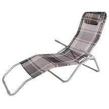Buri Sonnenliege 200 x 70 x 30 cm Grau