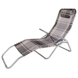 Buri Sonnenliege 200 x 70 x 30 cm Grau