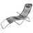 Buri Sonnenliege 200 x 70 x 30 cm Grau