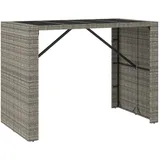 vidaXL Bartisch mit Glasplatte 145 x 80 x 110 cm Grau