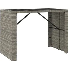 vidaXL Bartisch mit Glasplatte 145 x 80 x 110 cm Grau