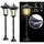 Lunartec Solar-LED-Standlaterne 64 cm silber 2er Set IP44