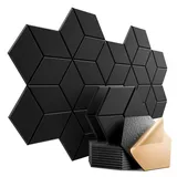 Coonoor Akustikplatte Akustikpaneele selbstklebend 12St, Schallabsorber Schallschutz, (12-St), mit Hochdichte Wandfliesen Schalldämmung 30x26x0,9cm weiß