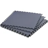 Vevor PVC Garagenboden, 8er-Pack 513x513x5 mm, Werkstattboden, Industrieboden, Klick Verlegung, rutschfeste PVC-Matten mit Diamantplatte für Werkstatt, Lager, Werkzeugraum, Graphitgrau