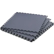 Vevor PVC Garagenboden, 8er-Pack 513x513x5 mm, Werkstattboden, Industrieboden, Klick Verlegung, rutschfeste PVC-Matten mit Diamantplatte für Werkstatt, Lager, Werkzeugraum, Graphitgrau