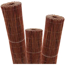 Aquagart Weidenmatte 35m x 80 cm I Sichtschutzmatte aus Weiden Natürlicher Sicht...