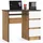 akord furniture factory Akord Schreibtisch, Eiche, Weiß, Holzwerkstoff, Nachbildung, Holz Optik, 1 Fächer, 3 Schubladen, Rechteckig,Rechteckig, 90x77x50 cm, Arbeitszimmer, Schreibtische, Computertische