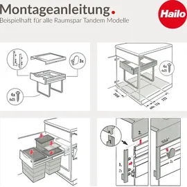 HAILO Swing 3641121 Raumspar-Tandem 36l