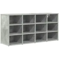 VidaXL Schuhschrank mit Regal Betongrau 103 x 30 x
