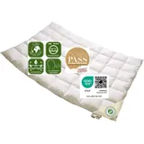 VitaSchlaf Vitaschlaf® BIO-LUXE-KBA W3 - Sommer Organic 100% GÄNSE Daunendecke Deutsche Qualität Downpass (135 x 200 cm)