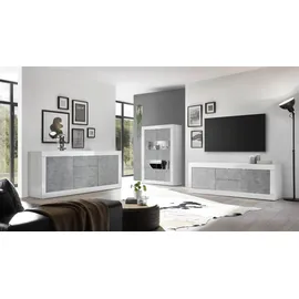 Home Affaire Basic 210 x 86 x 43 cm Weiß / Grau
