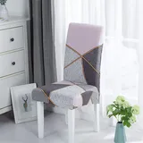 Universal Stuhlhussen Set Stuhlbezug Sitz Stretch Beschützer, Treer Geometrie Abnehmbare Waschbar Stretch Stuhlhussen Für Stuhl Esszimmer Party Bankett Stuhldekoration (Rosa,6 er Set)