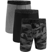 Under Armour Performance Tech Boxershorts Camouflage / Schwarz / Grau M 3er Pack