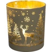 Creativ deco Teelichthalter »Weihnachtsdeko«, (4 St.), mit goldfarbener Innenseite, weiß