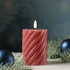 MARELIDA TWIST Stumpenkerze 12,5 cm rosa