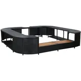 vidaXL Whirlpool-Umrandung quadratisch 268 x 268 x 55 cm schwarz