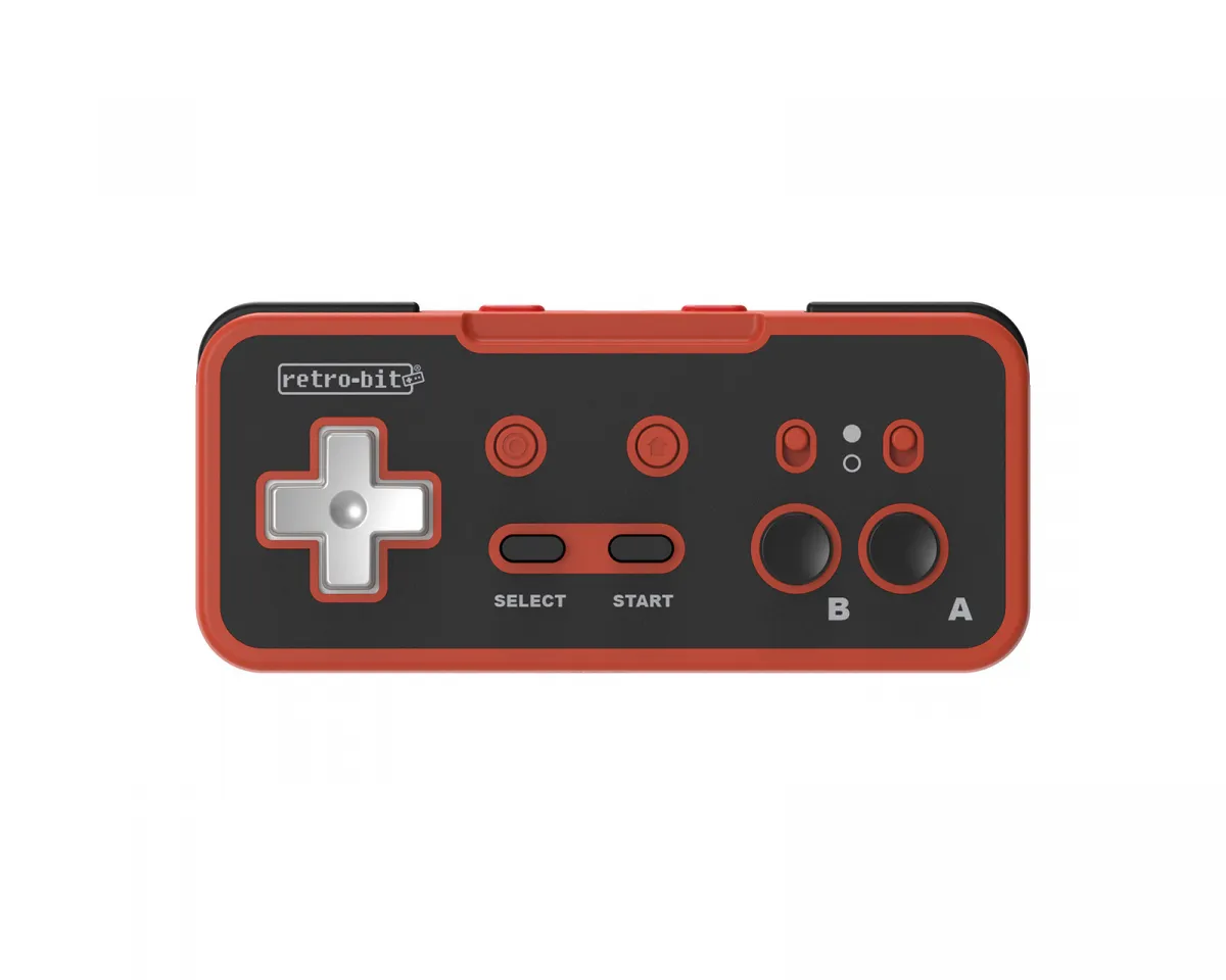 Retro-Bit Origin8 Wireless Controller, 2.4G Pad NS, Red & Black