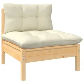 vidaXL Garten-Lounge-Set 8-tlg. creme Kiefernholz