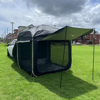 Heckzelt Auto 5-8 Personen, Auto SUV Heckklappenzelt, Freistehendes Autozelt, Universal Wasserdicht Sonnenschutz Heckzelt, SUV Zelt Camping Vorzelt für SUV, Auto (Black, 200x200x200cm)