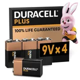 Duracell Plus 9V (MN1604/6LR61) ML BP4 Block Batterien E-Block 6LR61,