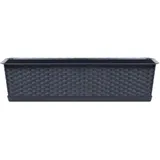 Prosperplast Jardinera für Balkon Ratolla Fall 8.1l., Abmessungen (MM) 489x173x150, Anthrazitfarbe