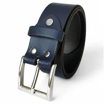 Fronhofer Herrengürtel Leder 4 cm breit Blau 115 cm