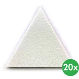 Akustikplatte, Dreieck, 20x20x20 cm, 20 Stück, weiß