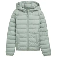Tom Tailor DENIM Damen Lightweight Steppjacke mit Kapuze, grün,