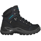 Lowa Renegade GTX Mid Damen Slim asphalt/türkis 44.5