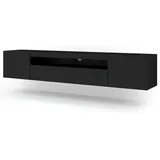 BIM Furniture Aura Lowboard 200 cm Schwarz Matt MDF