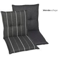 GO-DE Sesselauflage 100 x 50 x 48 cm grau 2 St.