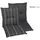GO-DE Sesselauflage 100 x 50 x 48 cm grau 2 St.