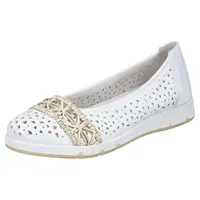 Rieker Damen L3062 Ballerina, Weiss, 38 EU