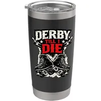 Derby Till I Die Skating Derby Quad Disco Skates Skater Doppelwandiger Edelstahl-Thermobecher