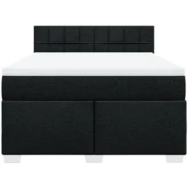 vidaXL Boxspringbett 140 x 200 cm Schwarz