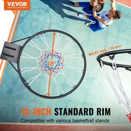 Vevor Basketballkorb Orange 59,5 x 48,5 x 12,0 cm