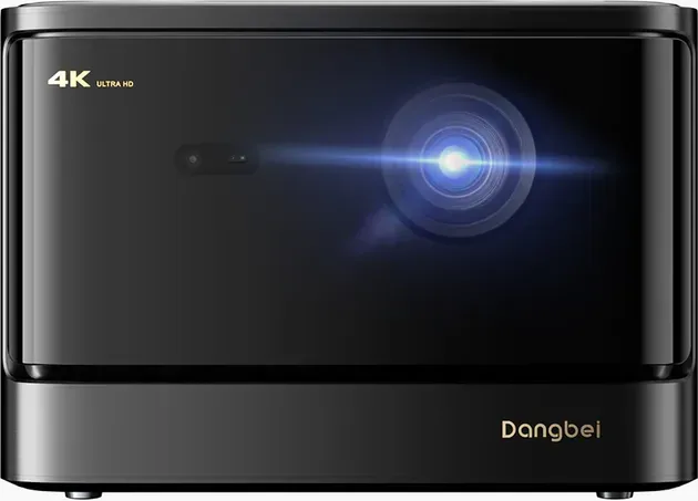 Dangbei DBOX02 Laserprojektor 4K, 2450 ISO-Lumen, offiziell von Netflix lizenziert, Blu-ray 3D, Heimkino-Projektor mit WLAN und Bluetooth, HDR10+, 200-Zoll-Bild, 2x12W DTS:, Dolby Audio