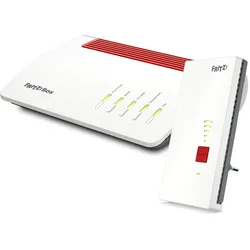 AVM FRITZ!Box 5590 Fiber + FRITZ!Repeater 2400 Bundle mit WiFi 6 Router und WiFi 5 Repeater