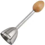 FACKELMANN Eiköpfer, hochwertiger Eierköpfer, Schäler zum Abtrennen von Eierschalen, Eieröffner für gekochte Eier, langlebiger Öffner für harte und weiche Eier (Farbe: Silber - Braun)