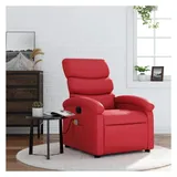 vidaXL Massagesessel mit Vibrationsfunktion Kunstleder 92 x 99,5 x 0 cm Rot