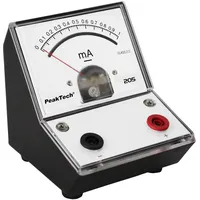 Peaktech 205-03 Strommessgerät/ Amperemeter Analog/ Messgerät mit Spiegelskala 0 ... 1mA DC